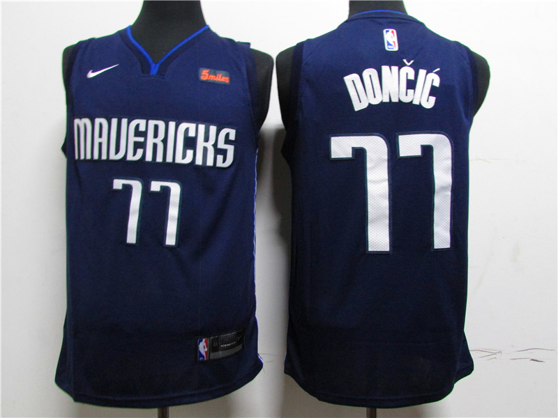 Cheap Men Dallas Mavericks 77 Doncic Blue City Edition Game Nike NBA Jerseys 1